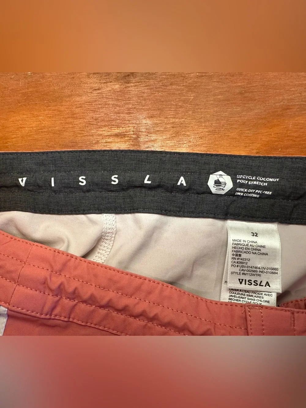 VISSLA Two-Tone Pink Hybrid Board Shorts